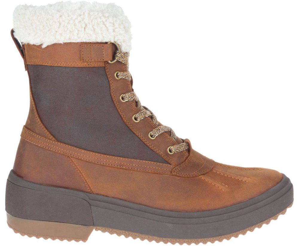 Merrell Støvler Dame - Haven Mid Lace Polar Waterproof - Brune - RZY874602